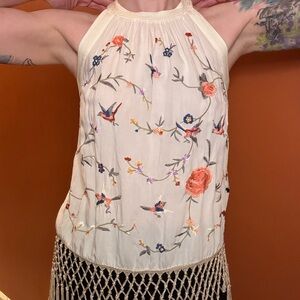 Embroidered Anthropologie Top